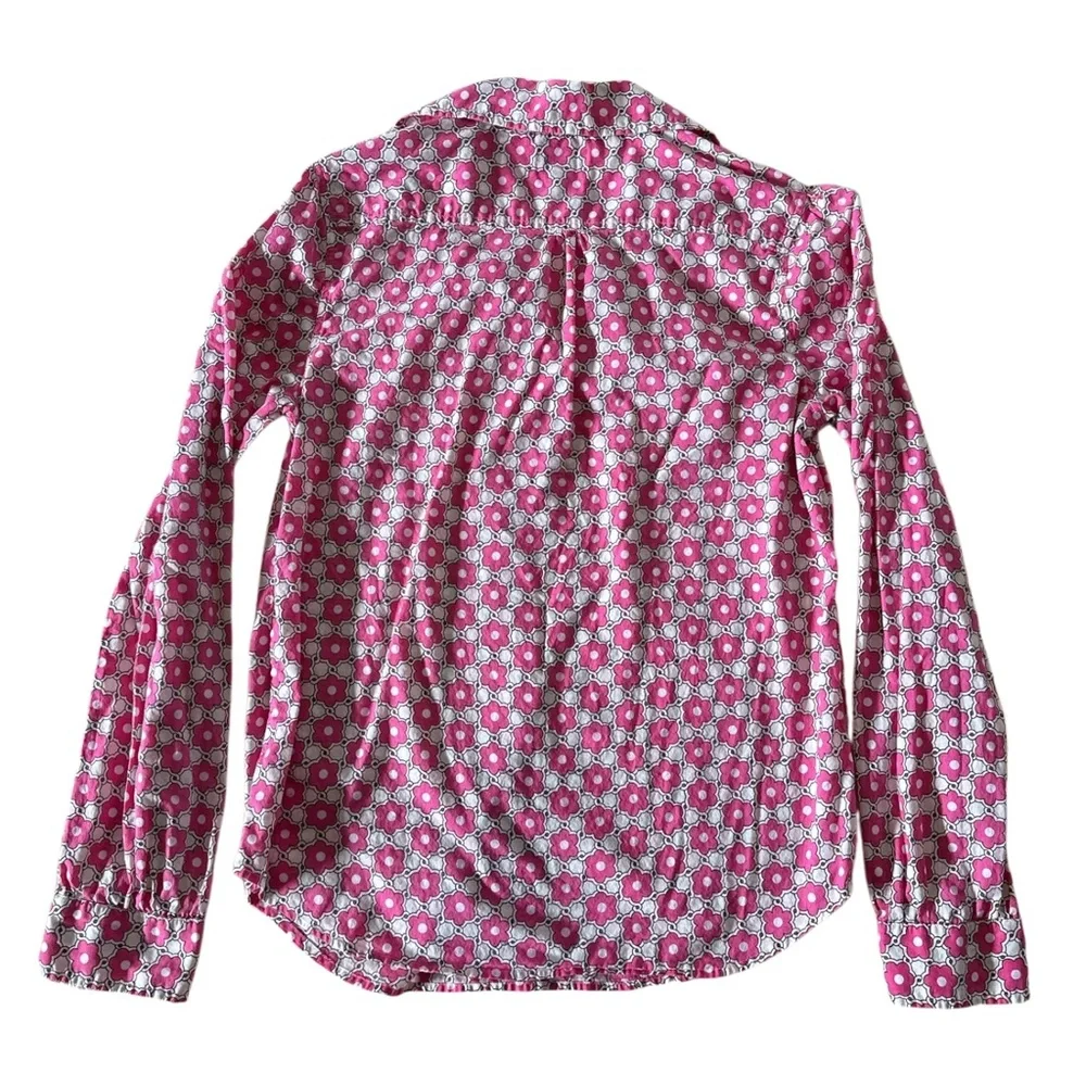 Lilly Pulitzer Pink and White Button-Up Blouse - Picture 8 of 8